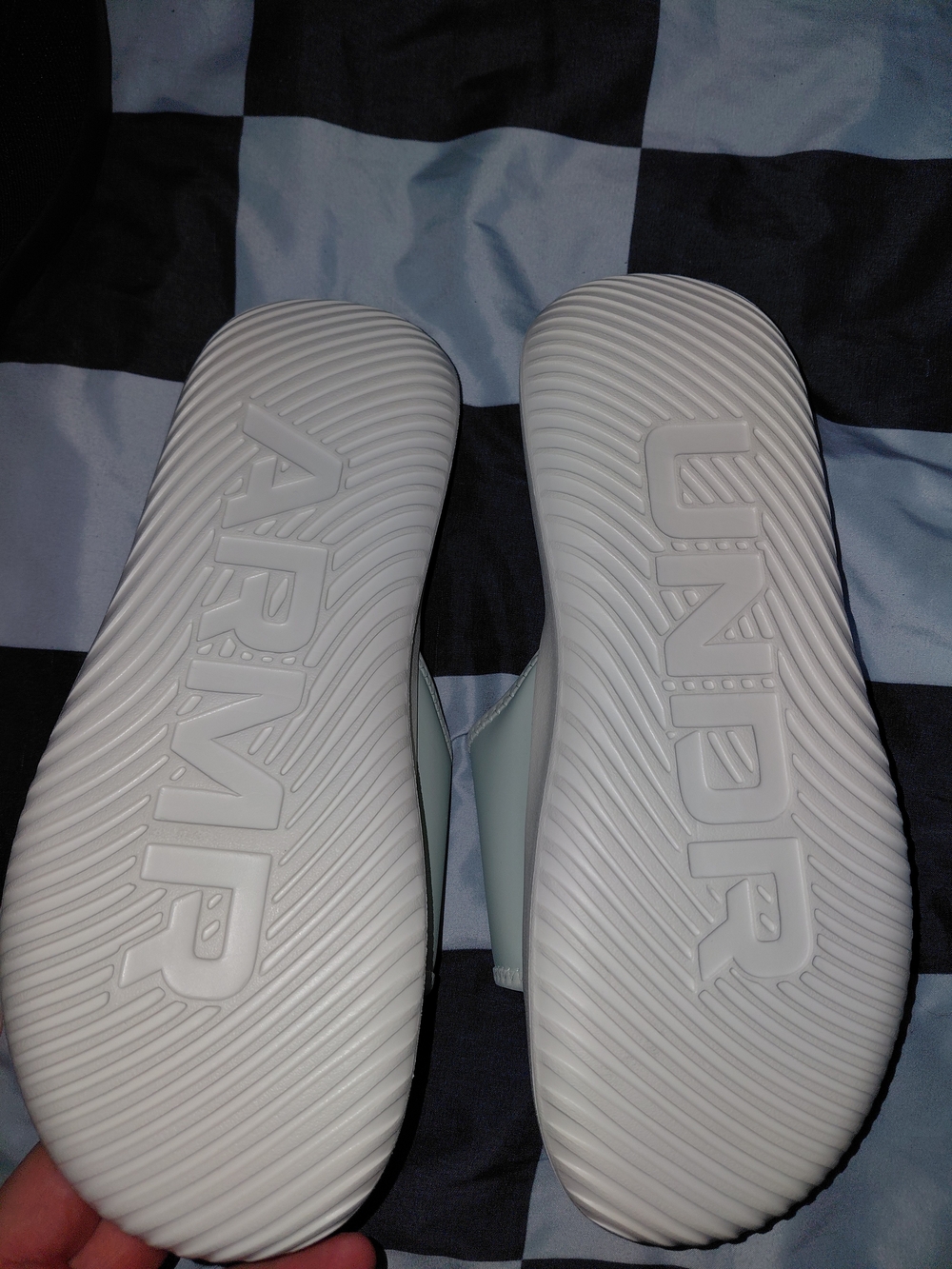 Under Armour Men's White Slide Sandals - Embossed Logo